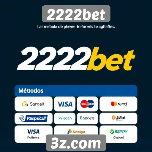 Métodos de pagamento no 2222bet