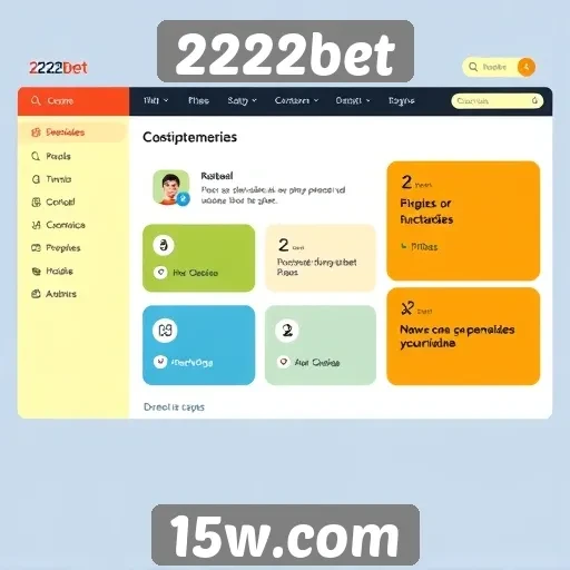 Análise da interface do usuário do site 2222bet